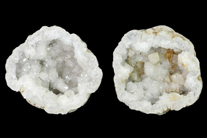 Keokuk Quartz Geode with Calcite Crystals - Iowa #144724